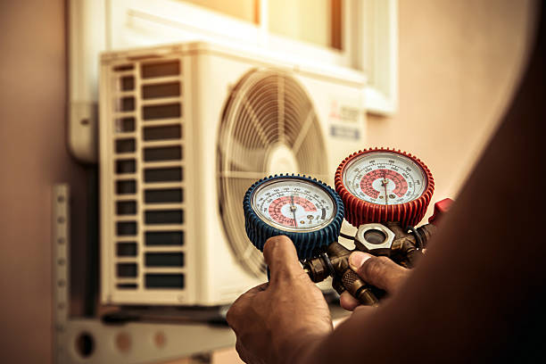 Professional Air Conditioning Service technician working in Lamont, FL
